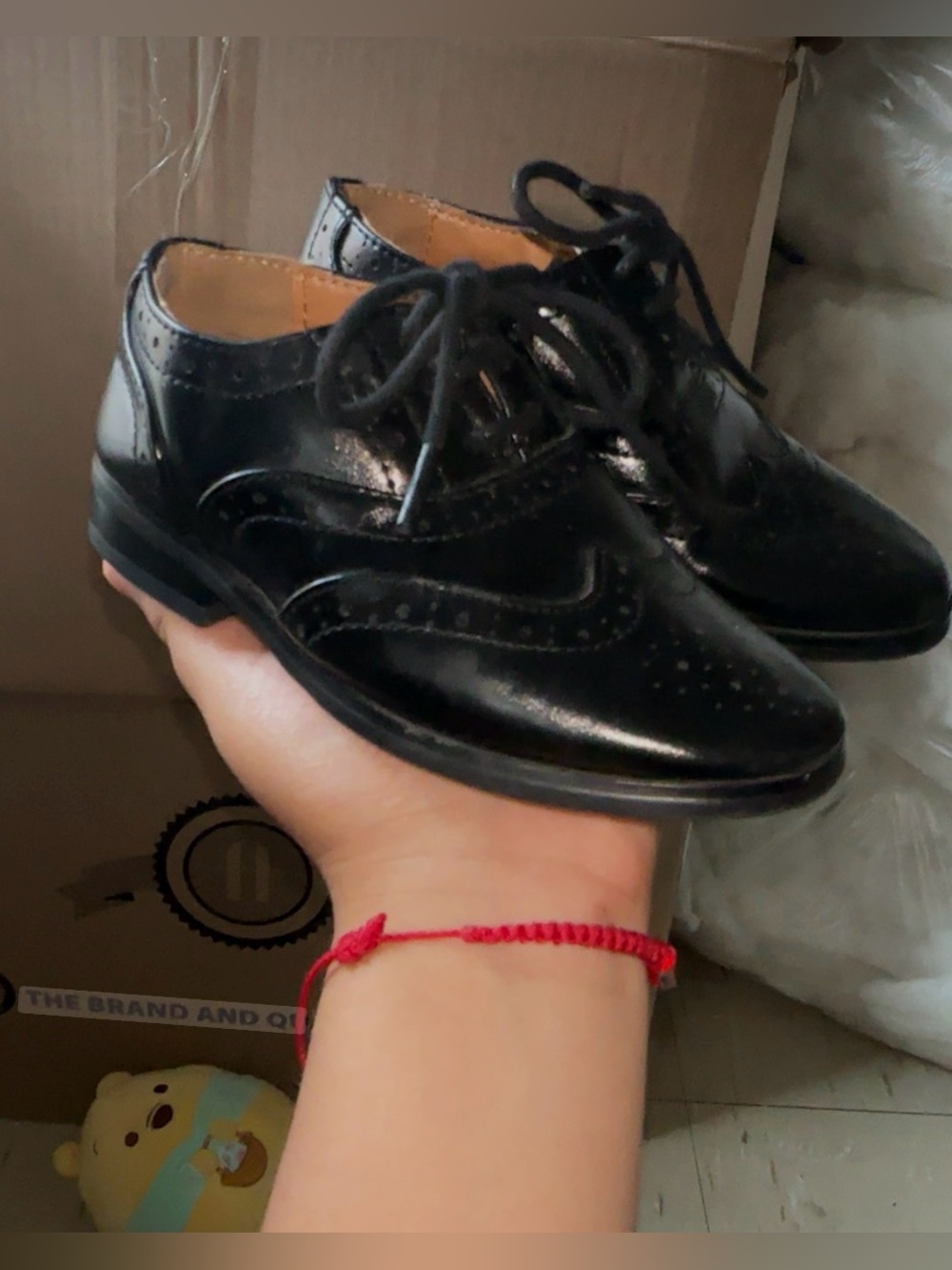Classic Black Kids Lace-Up Brogues